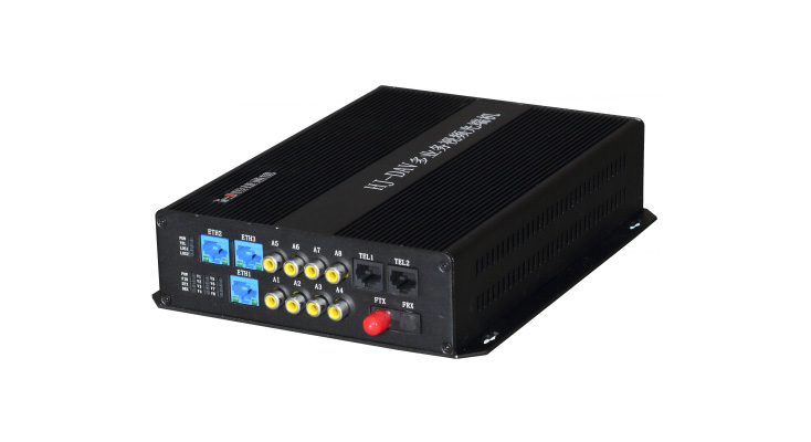 HJ-DAV-MB08多业务视频光端机-8路DAV高清视频光端机